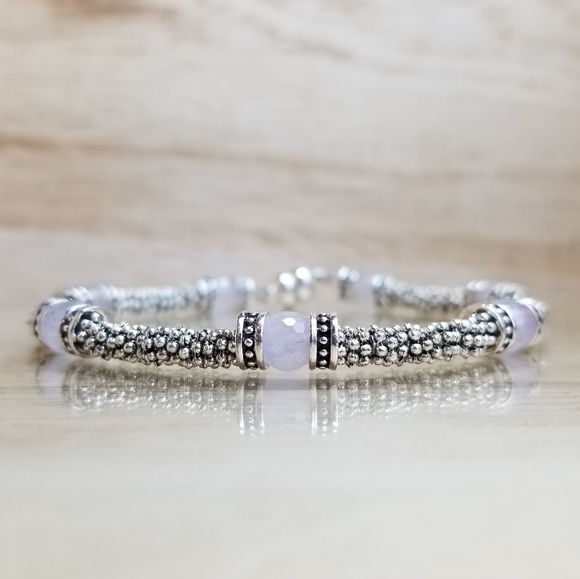 Vicky Beeds Jewelry - Faceted Quartz Beaded Gemstone Bracelet